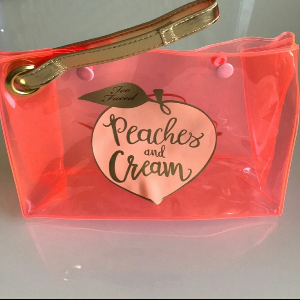 Too Faced peach bag